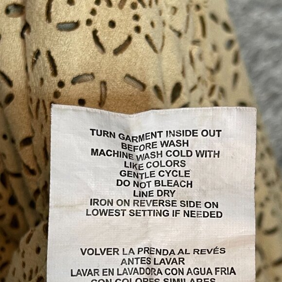 Altard State Juniors Faux Suede Leather Mandala Geometric Circle Skater Skirt L - Picture 11 of 11